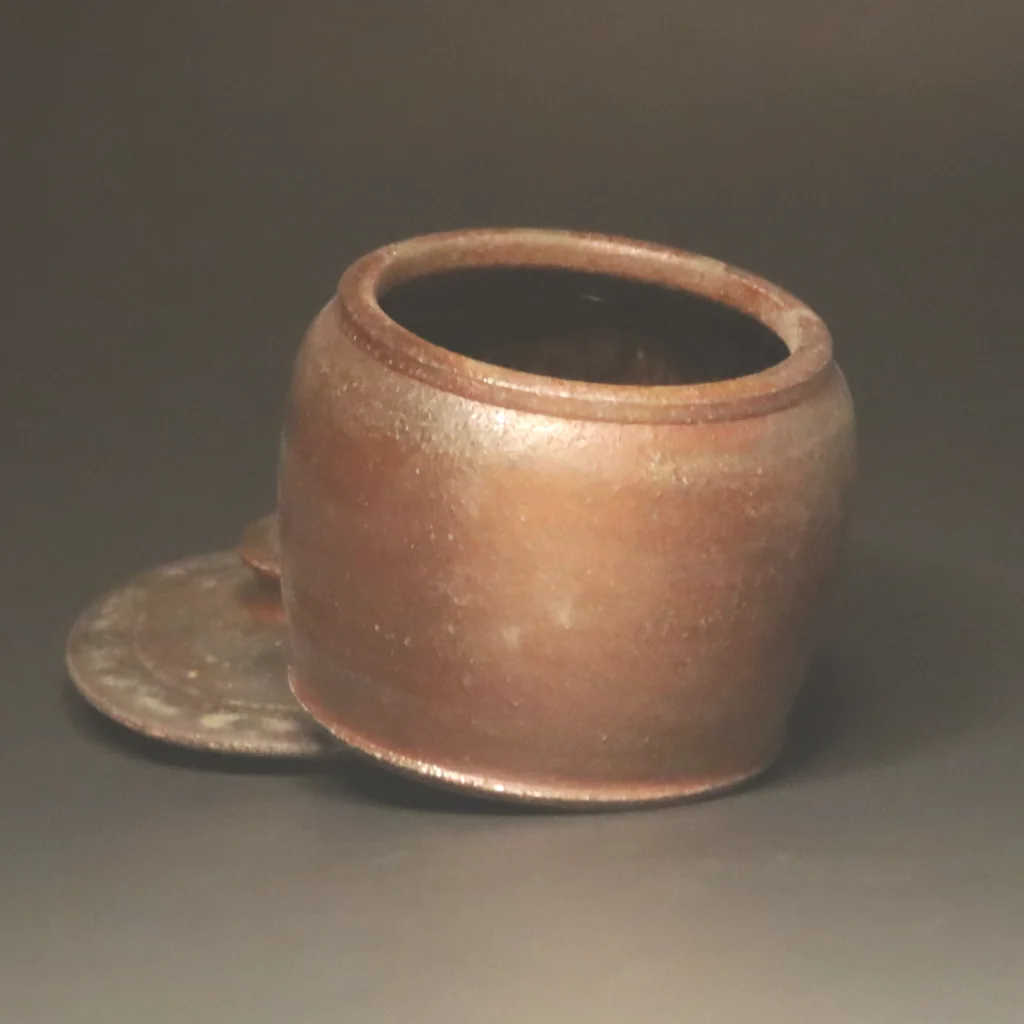 Copper lidded jar