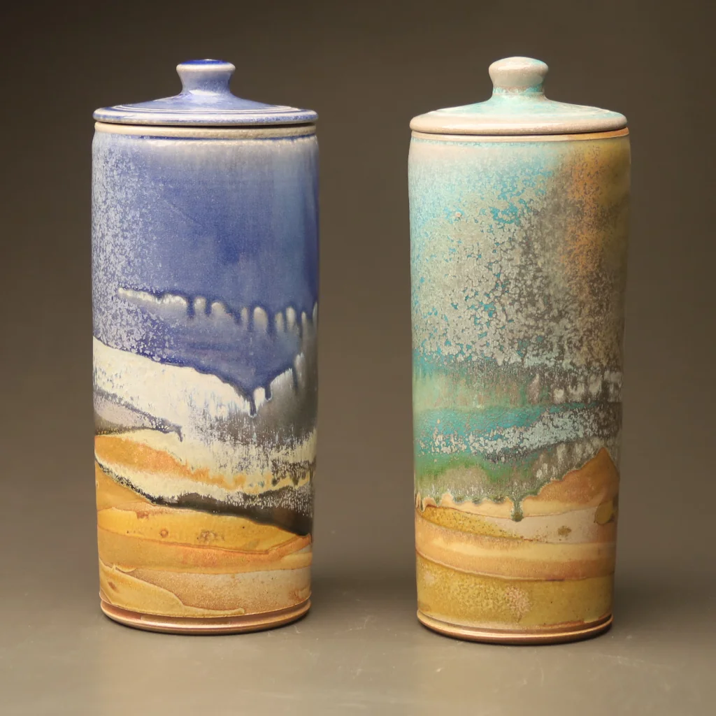 Two tall jars