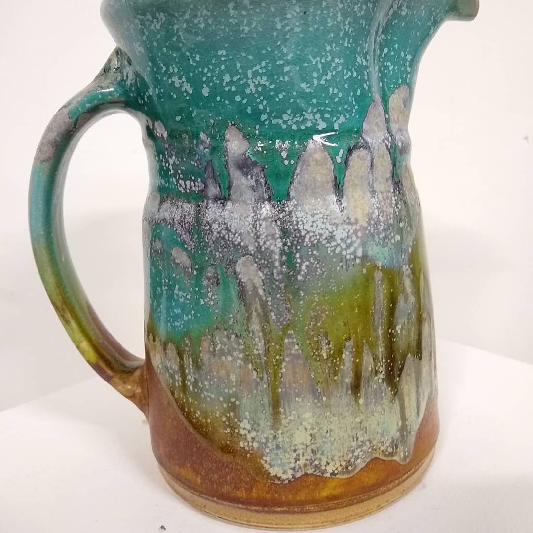 Wood-salt fired glaze texture