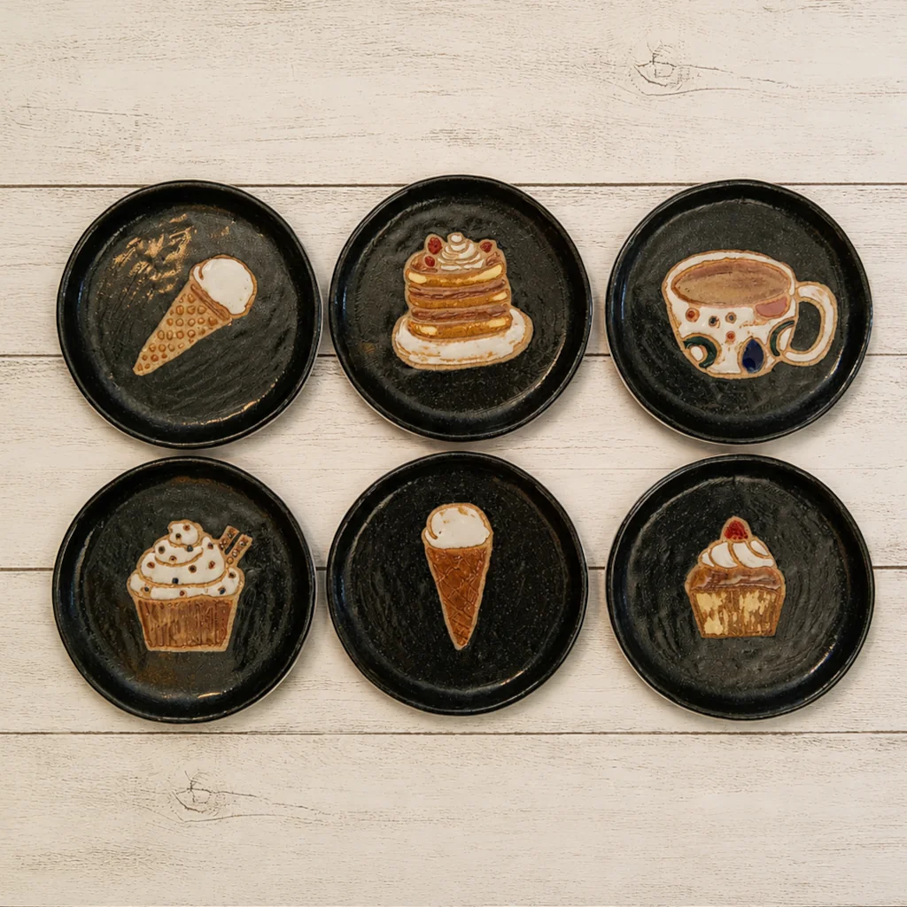 Small plates with treats by Shiho Winter