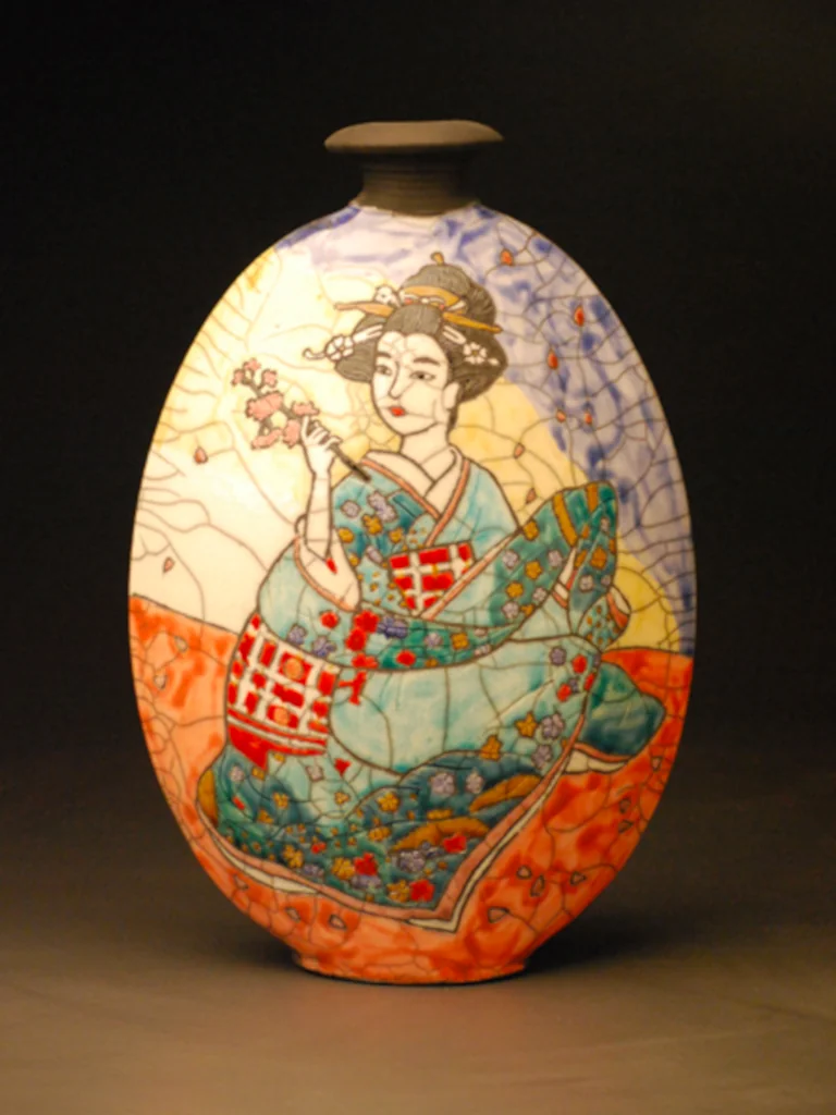 Shiho geisha blossom vase