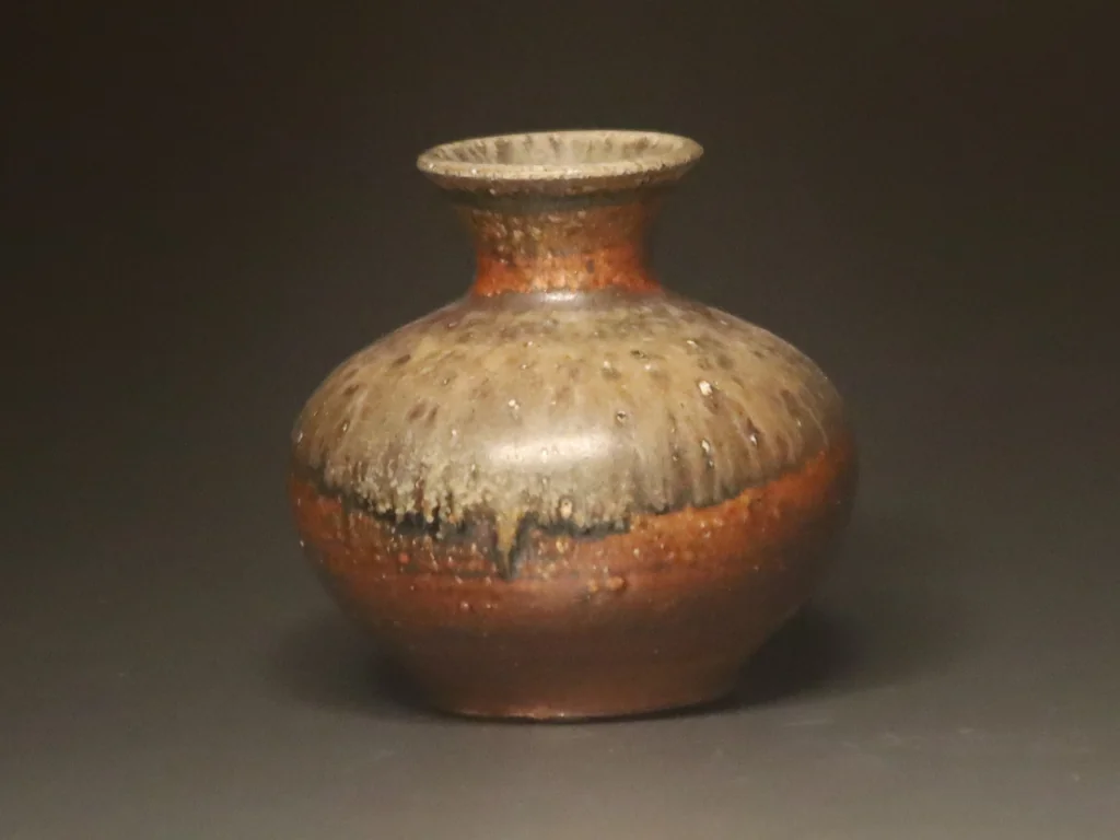 Fluted wood-fired vase